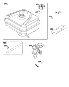 Part Location Diagram of 595328 Briggs and Stratton Screw